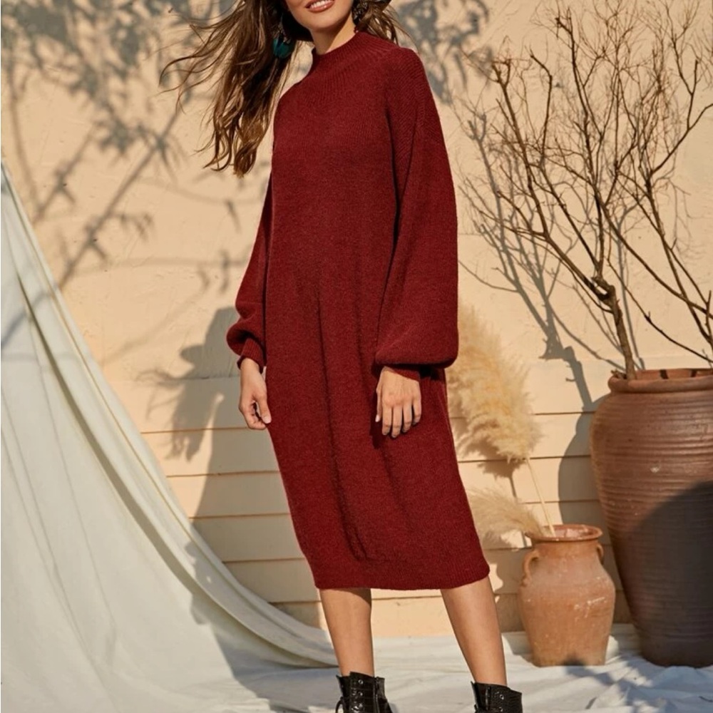 Red Sweater Dress